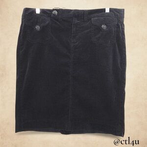 NWOT Avenue Black Corduroy Pencil Skirt 14 – Workwear Back to School Classic